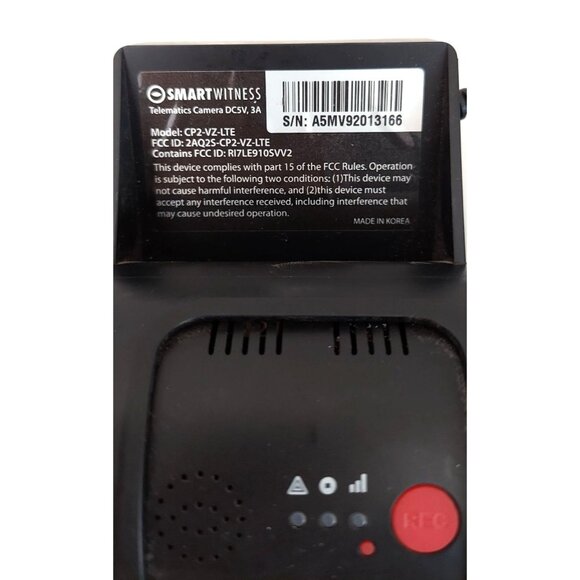 Verizon Connect Smartwitness Video Dash Cam With Cables - Black (CP2-VZ-LTE) - Picture 4 of 9